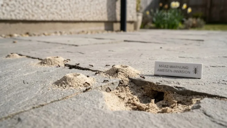 Invasive Ameisen-Welle im März Wenn Sie diese Spuren auf Ihrer Terrasse sehen, müssen Sie heute handeln.